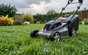 czy można kosić mokrą trawę